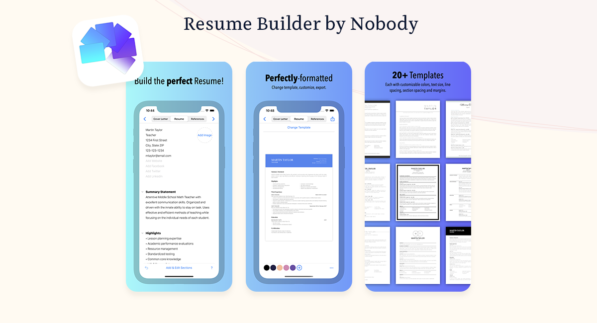 create a resume app