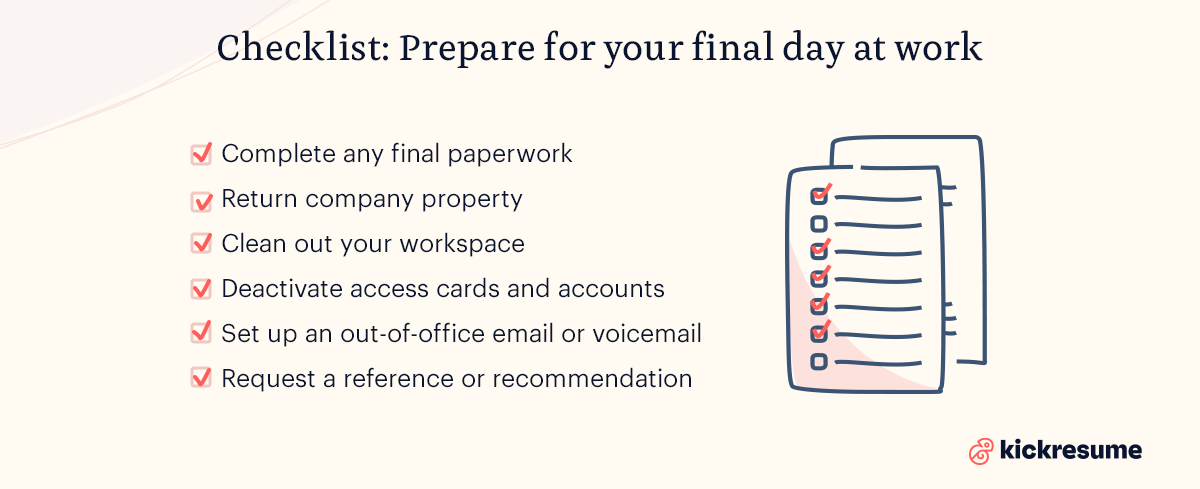 final day at work checklist